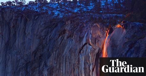 The Firefall Sunlight On Yosemite Waterfall Creates Rare Illusion
