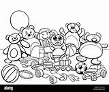 Toys Coloring Alamy Cartoon Group Book sketch template
