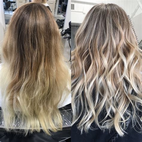 blonde transformation blonde foils hair highlights beachy blonde hair