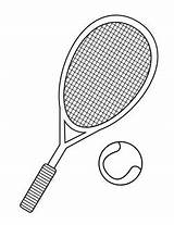 Tennis Racket Coloring Getcolorings Printable Color Pages sketch template