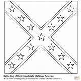 Flag Confederate Coloring Pages Battle America States Rebel Printable Flags American Civil War Template Printables Drawing Cricut Pattern Heritage Book sketch template