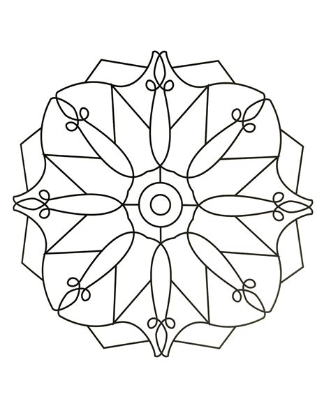 easy printable easy mandala coloring pages
