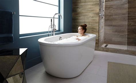 freestanding soaking tub  seat schmidt gallery design