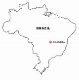 Brazil Map Coloring sketch template
