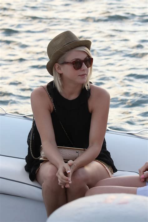 Julianne Hough Wearing Skimpy Shorts Overall Top While On Vacation In