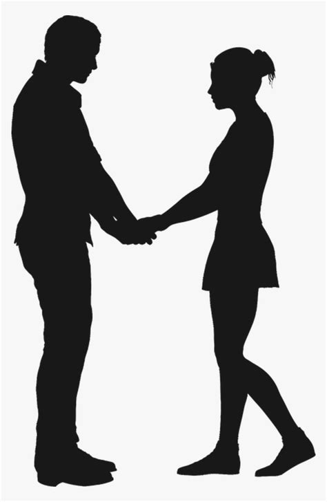 couple holding hands silhouette clip art