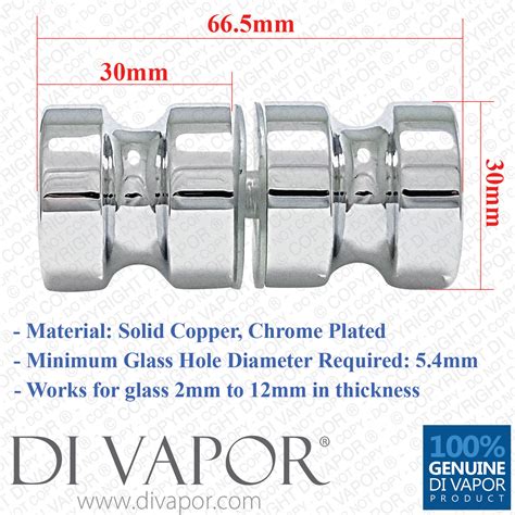 shower door knobs chrome plated solid copper mm  mm