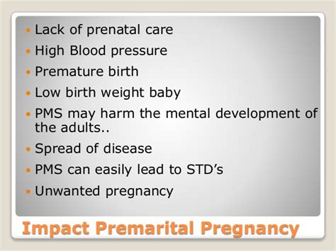 Sexual Health Pre Marital Pregnancy