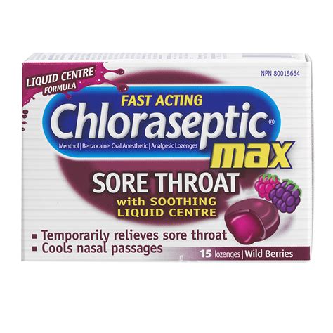 Chloraseptic Sore Throat Lozenges Max Wild Berry 15s London Drugs