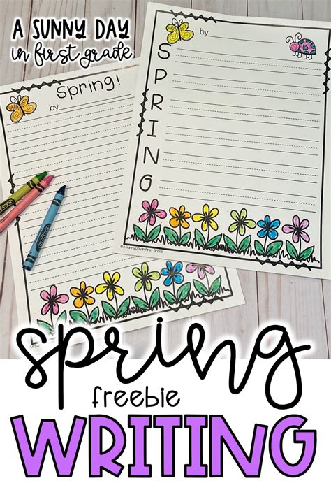 spring writing freebies  sunny day   grade