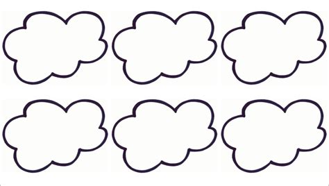blank cloud template cloud template coloring page