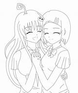 Coloring Pages Friends Friend Anime Cute Girls Forever Colouring Lineart Printable Tlr Color Getcolorings Print Comments Coloringhome Getdrawings Library Clipart sketch template