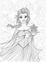 Prinzessin Frozen Königin sketch template