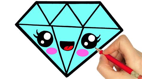 Como Dibujar Un Diamante Kawaii Youtube