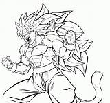 Coloring Super Goku Saiyan Pages Dragon Ball Popular sketch template
