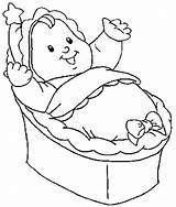 Cradle Baby Coloring Pages Getdrawings Drawing sketch template