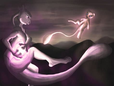 mewtwo vs mew by fleetingember on deviantart