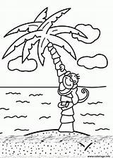 Coloring Singe Palmier Ilha Gambar Macaco Mewarnai Palm Gratuit Tropical Pemandangan Monkey Effortfulg Palma Arbre Noix Imprimé Tudodesenhos Contoh sketch template