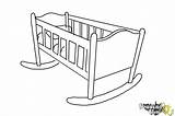 Cradle Crib sketch template