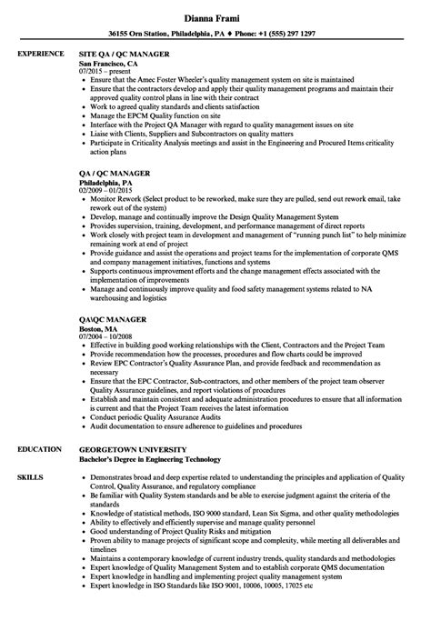 quality control manager resume alliwannadoisbake blog