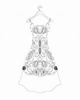 Coloring Adult Books Dazzling Andrews Emma Dresses Amazon Fashion sketch template