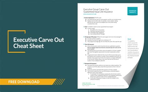 executive carve  cheat sheet ash brokerage