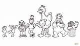 Sesame Street Coloring Characters Pages Printable Drawing Games sketch template
