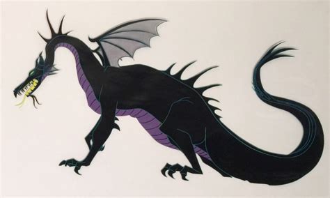animation collection original production animation cels  maleficent   dragon  prince