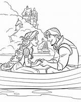 Coloring Rapunzel Pages Tangled Disney Princess Flynn Boat Beautiful Rider Sheets Kids Getcolorings Dating Color Princesses Printable Print sketch template