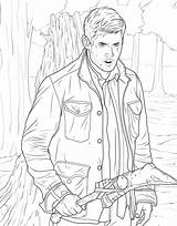 Coloring Pages Winchester Dean Supernatural Template Book sketch template