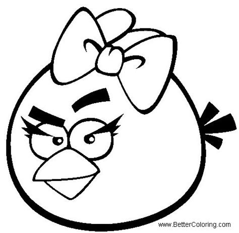 female angry birds coloring pages  printable coloring pages