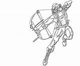 Coloring Pages Hawkeye Clint Barton Character Getcolorings Color sketch template