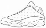 Jordan Coloring Shoes Pages Nike Air Drawing 13 Michael Shoe Basketball Template Gucci Low Jordans Color Sheets Drawings Belt Mens sketch template