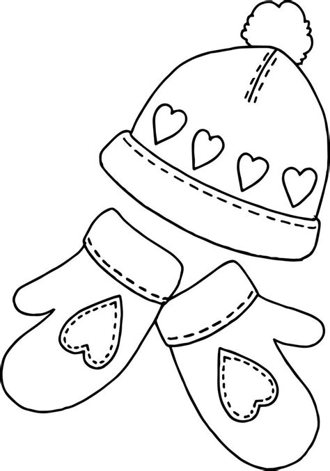 winter hat sholves coloring page coloring pages coloring pages