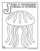 Coloring Letter Jellyfish Alphabet Pages Worksheets Crafts Printable Set Kids Woojr Activities sketch template