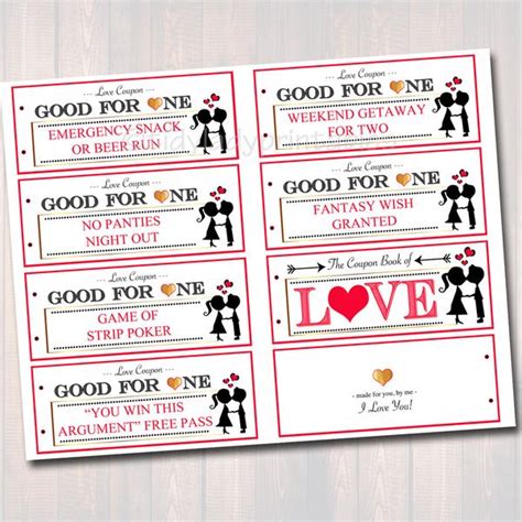 love coupon book printable love coupons romantic t
