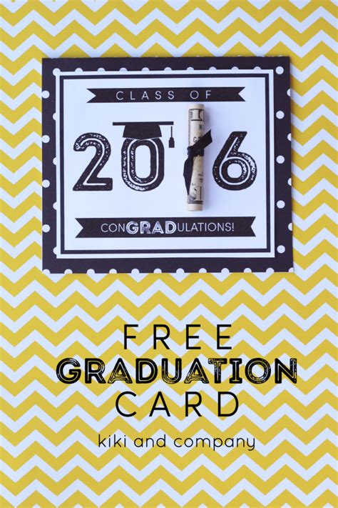 printable graduation card gift idea