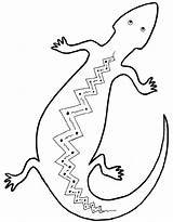 Gecko Coloring Pages Reptile Animals Printable Color Sheet Animal Kids sketch template
