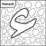 Huruf Hijaiyah Hamzah Mewarnai Alif Belajar Wawu Letters sketch template