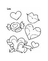 Hearts Coloring Pages Kisses Crayola Valentine Au sketch template