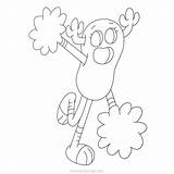 Gumball Penny Cheerleader Xcolorings sketch template