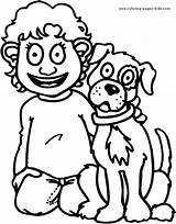 Coloring Pages People Boy Color Family Printable Boys Jobs Dog Kids Sheets His Para Colorear Dibujos Personas Malarbilder Maenniskor Sheet sketch template