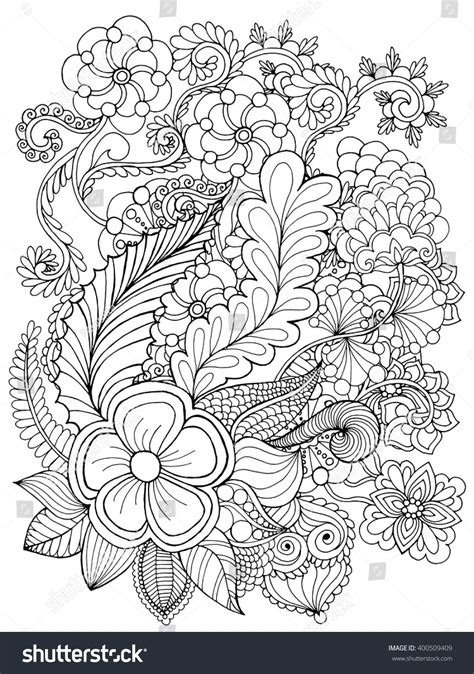 flowers coloring page stock vector  pattern coloring pages