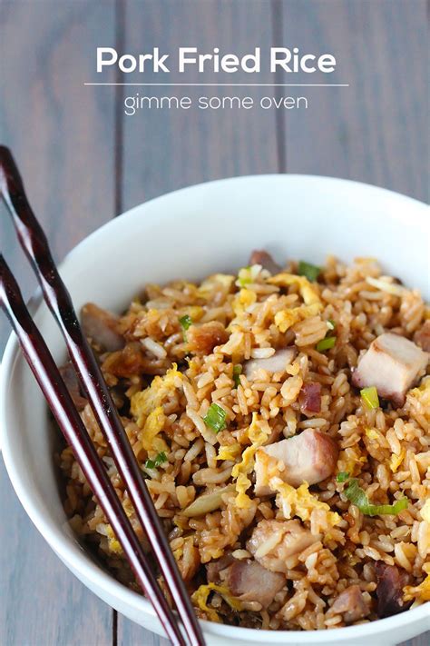 pork fried rice recipe recipes chinese food rice recipes food tasting