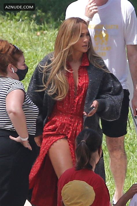 Jennifer Lopez Sexy Wears A Revealing Red Dress As She Gets Back To