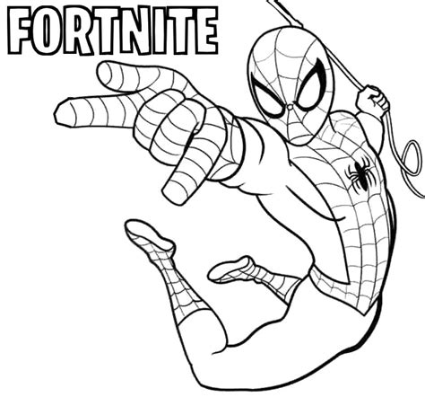coloring page fortnite chapter  season  flipped spider man