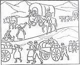 Coloring Pioneer Pages History Lds Wagon Transportation Kids American Mormon Pioneers Life Printable Color Book Oregon Drawing Trail Relay Sheets sketch template