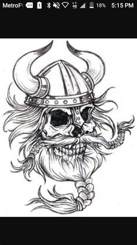 pin  rekatroi  vikings viking helmet tattoo viking skull art