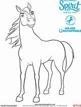 Spirit Coloring Pages Horse Riding Movie Visit Dreamworks sketch template