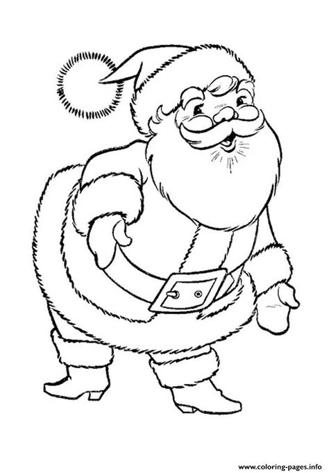 santa claus christmas  printablebcd coloring page printable